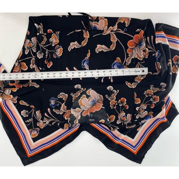 MSK Women’s Black Floral Handkerchief Hem Dress Size Medium - Picture 11 of 13